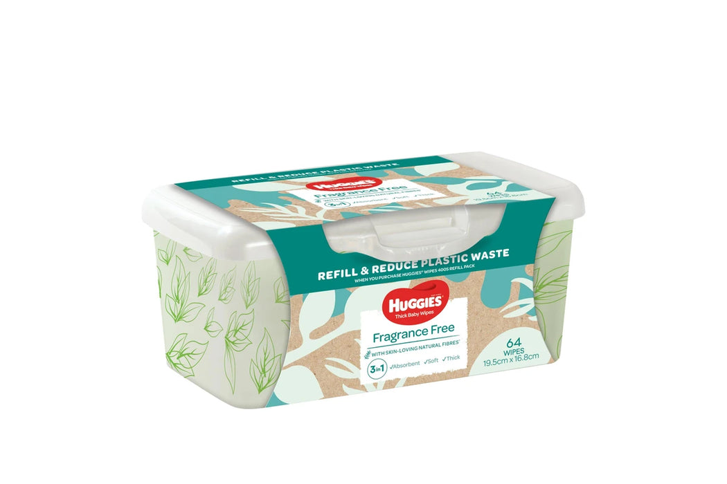 Huggies Baby Wipes Fragrance-Free Pop-Tub 64s