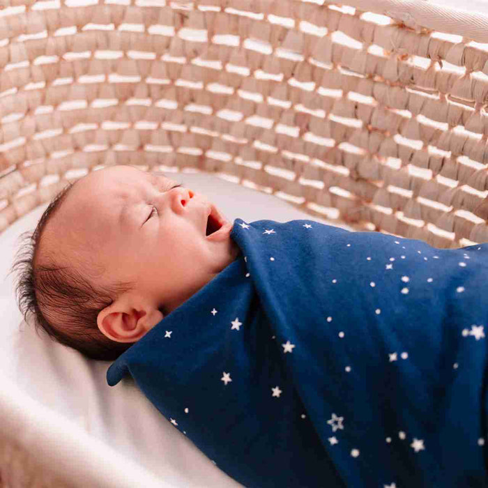 Woolbabe Merino/Organic Cotton swaddle/blanket STARS