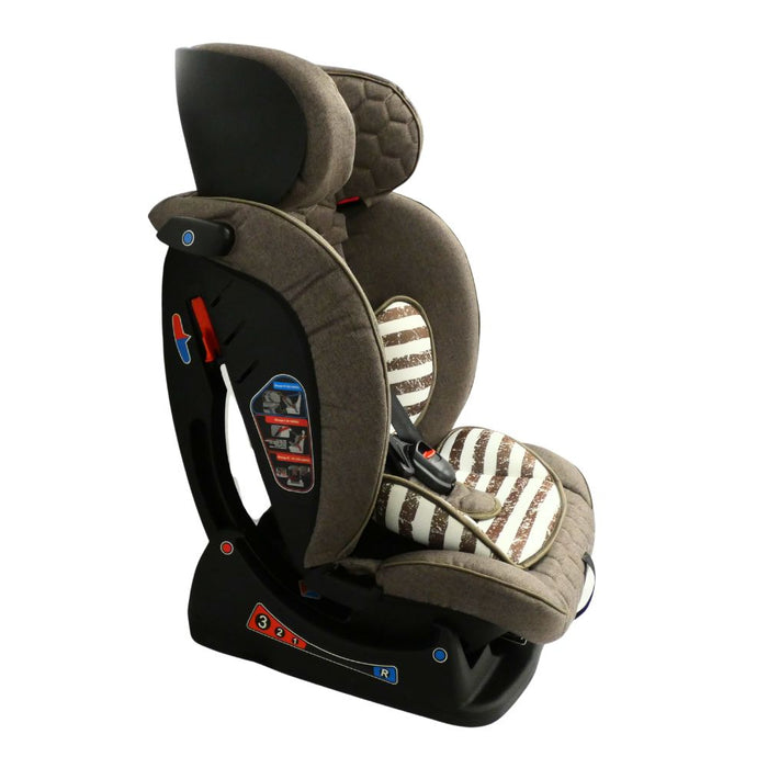 Neeva 3-in-1 Convertible Car Seat 0-36kg : BROWN STRIPES