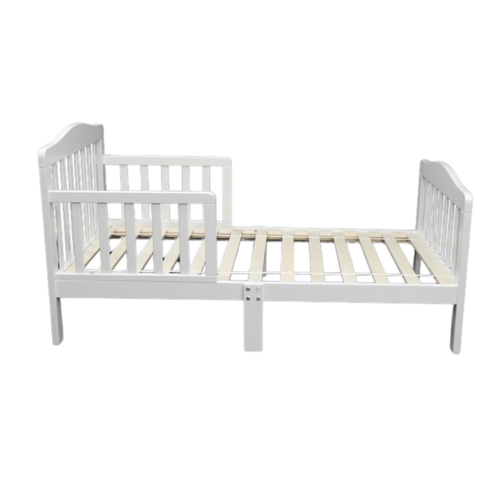 Kapai CASTOR Wooden Toddler Bed with Railing - White