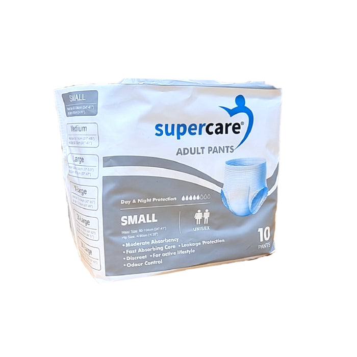 SuperCare Adult Disposable Pants Size Small - Day & Night Protection (UWCH)