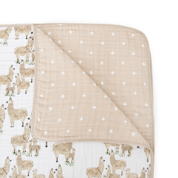 Little Unicorn COTTON Muslin Quilt 120x120cm