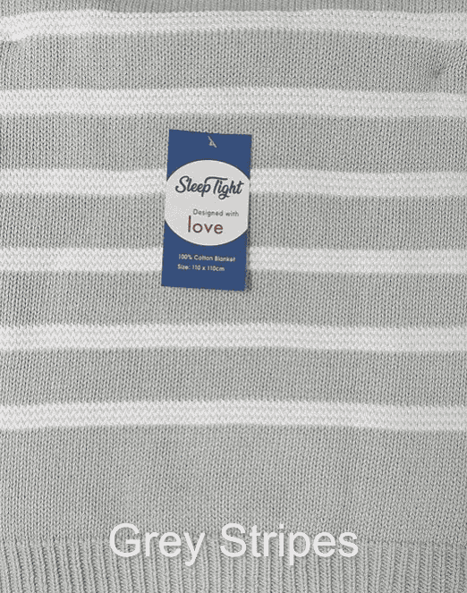 Sleep Tight 100% Cotton Knit Blanket