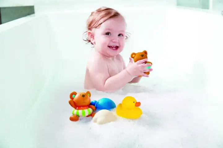 Hape Teddy and Friends Bath Squirts - Babyonline